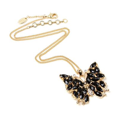 AMRITA NEW YORK Hamptons Butterfly Necklace Jet Black