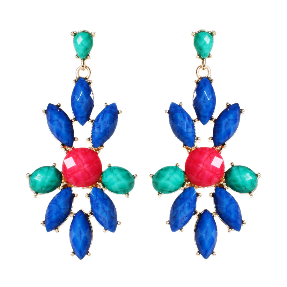 AMRITA NEW YORK East End Earrings Blue Lapis/Turq/Ruby