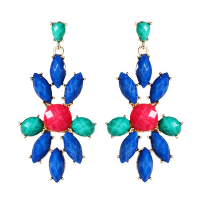 AMRITA NEW YORK East End Earrings Blue Lapis/Turq/Ruby