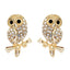 AMRITA NEW YORK Baby Owl Earrings Gold/Clear