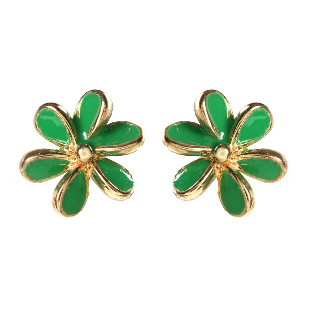 AMRITA NEW YORK Petite Enamel Studs Green