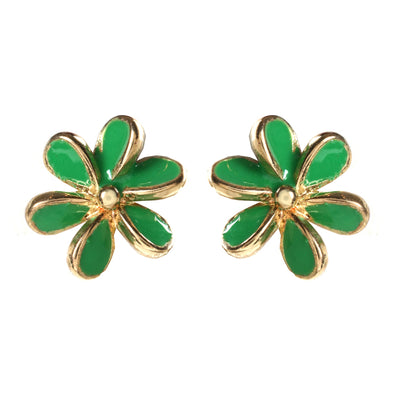 AMRITA NEW YORK Petite Enamel Studs Green