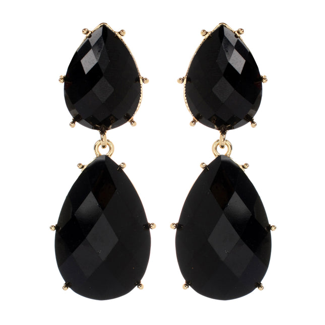 AMRITA NEW YORK Santa Ana Earring Jet Black