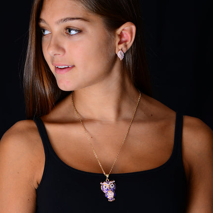 Amrita NY Owl Pendant Black