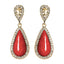 AMRITA NEW YORK Amrita Classic Teardrops Coral