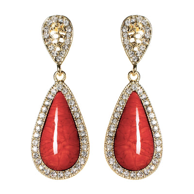 AMRITA NEW YORK Amrita Classic Teardrops Coral