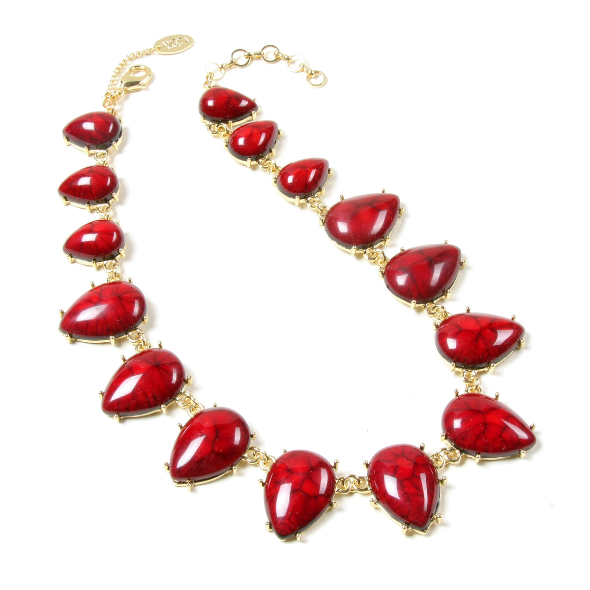 AMRITA NEW YORK Classic Teardrop Necklace Ruby