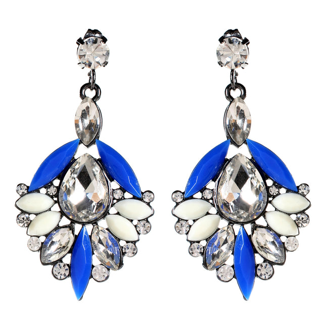 AMRITA NEW YORK Bellisimo Earrings Blue/Ivory
