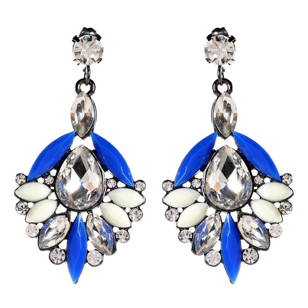 AMRITA NEW YORK Bellisimo Earrings Blue/Ivory