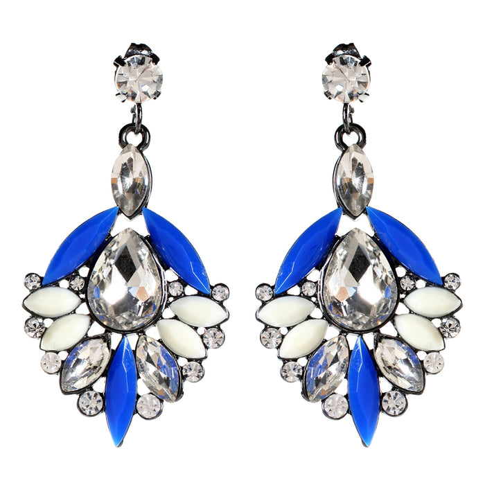 AMRITA NEW YORK Bellisimo Earrings Blue/Ivory