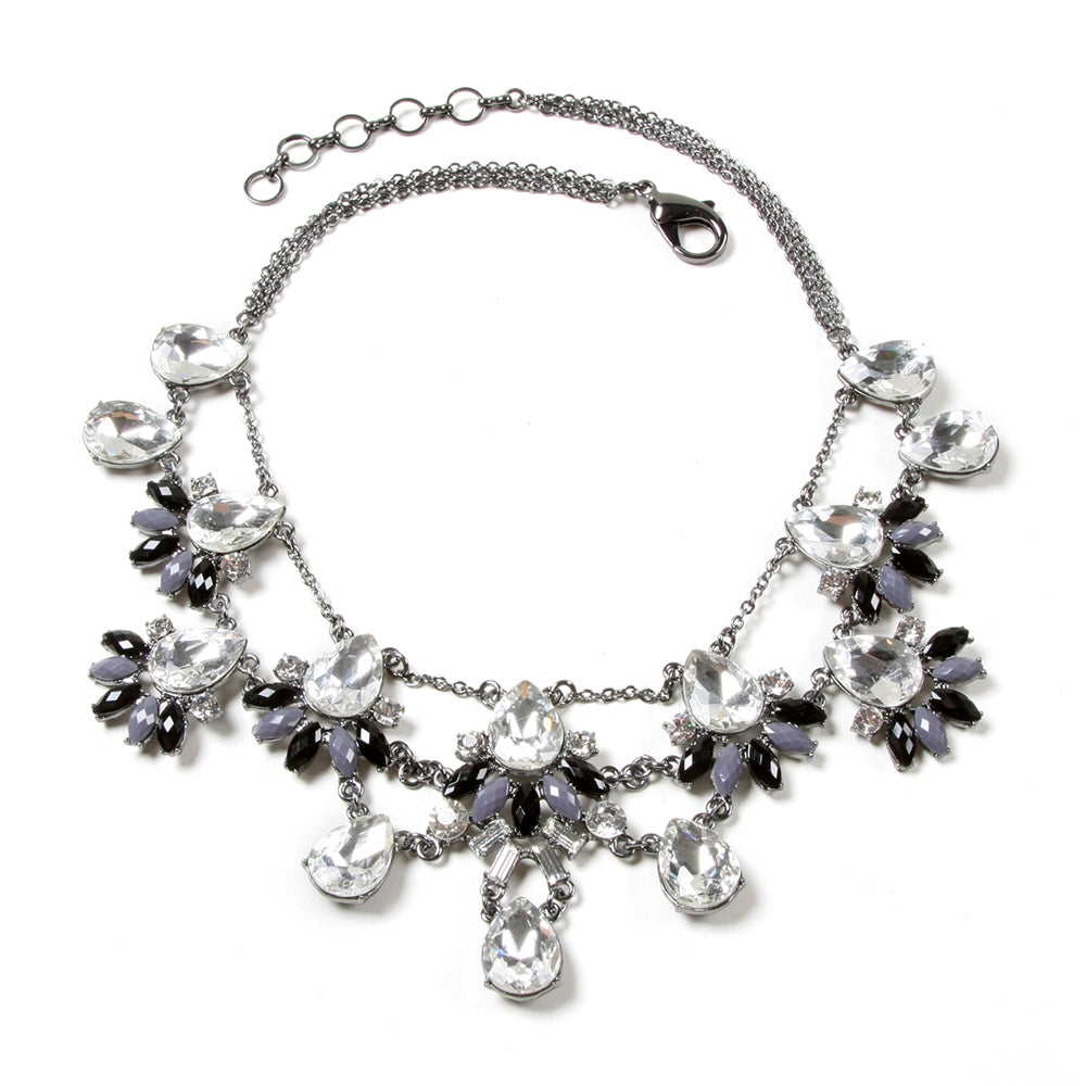 AMRITA NEW YORK Queenly Necklace Black/Grey