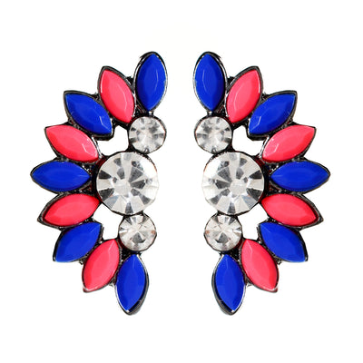 AMRITA NEW YORK Crescent Studs Blue/Pink