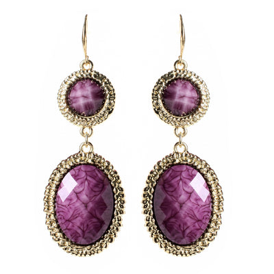 AMRITA NEW YORK Gabby Hammered Earring Amethyst