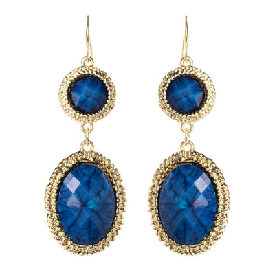 AMRITA NEW YORK Gabby Hammered Earring Blue Lapis