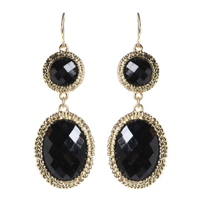 AMRITA NEW YORK Gabby Hammered Earring Jet Black