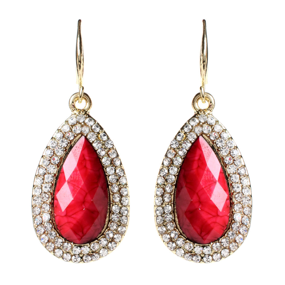 AMRITA NEW YORK Culver Drop Earring Fuschia
