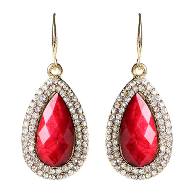 AMRITA NEW YORK Culver Drop Earring Fuschia