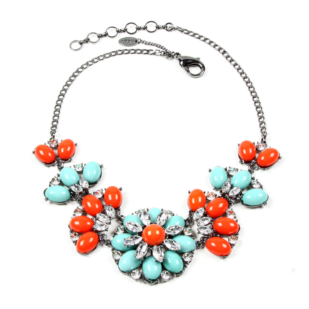AMRITA NEW YORK Sammy Necklace Turquoise/Coral