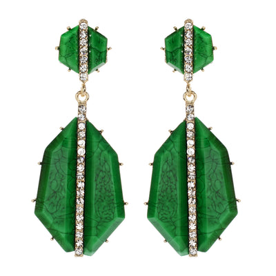 AMRITA NEW YORK Art Deco Earring Evergreen