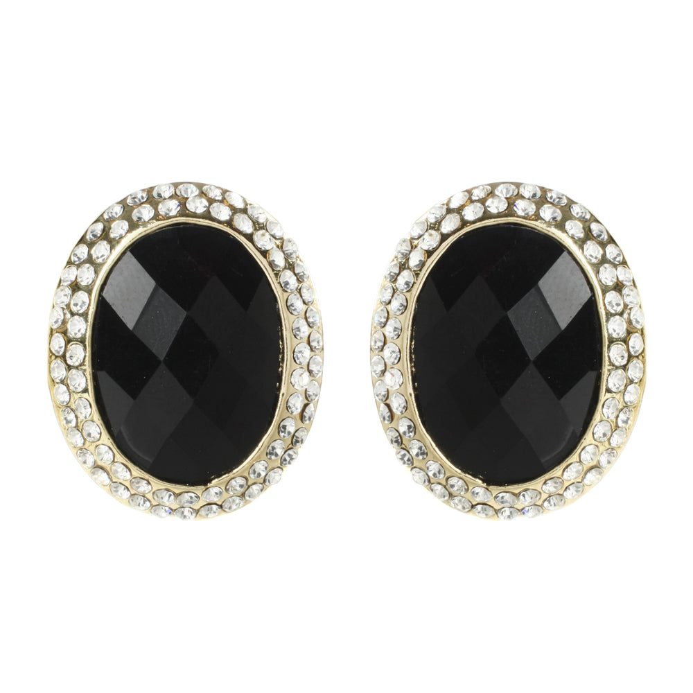 AMRITA NEW YORK Cleopatra Stud Earring Jet Black