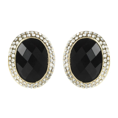 AMRITA NEW YORK Cleopatra Stud Earring Jet Black