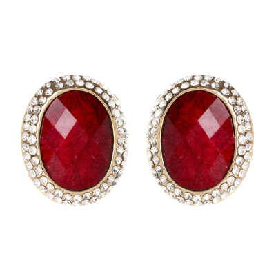 AMRITA NEW YORK Cleopatra Stud Earring Ruby