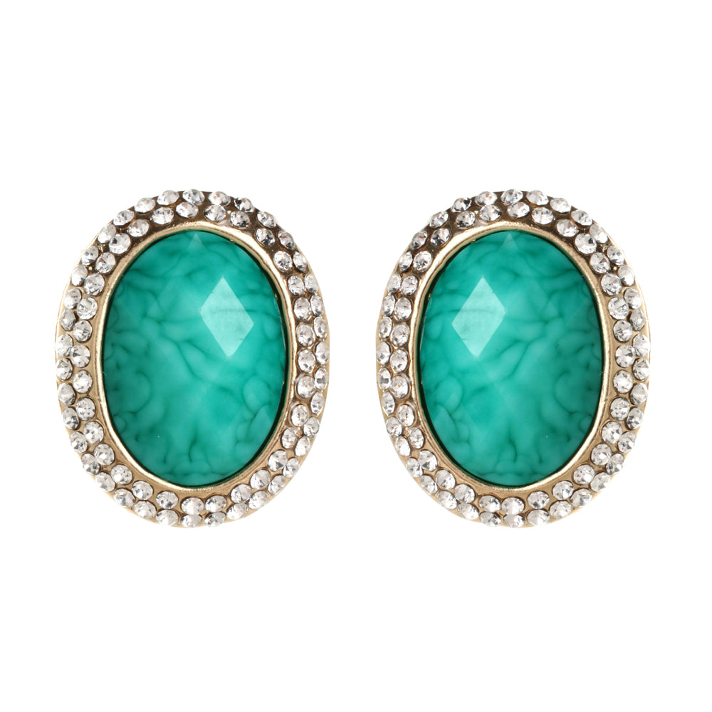 AMRITA NEW YORK Cleopatra Stud Earring Turquoise