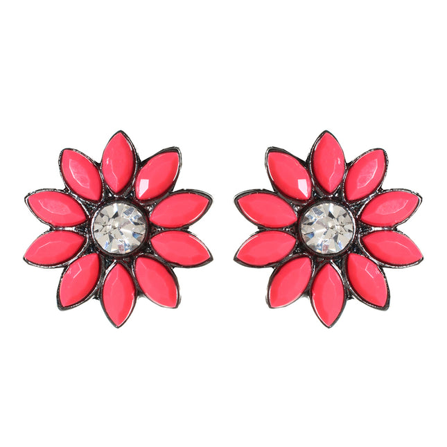 AMRITA NEW YORK Floral Studs Pink