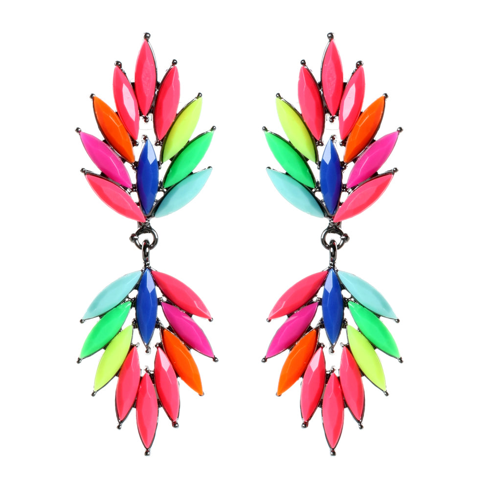 AMRITA NEW YORK Rainbow Earring Multi/Gunmetal