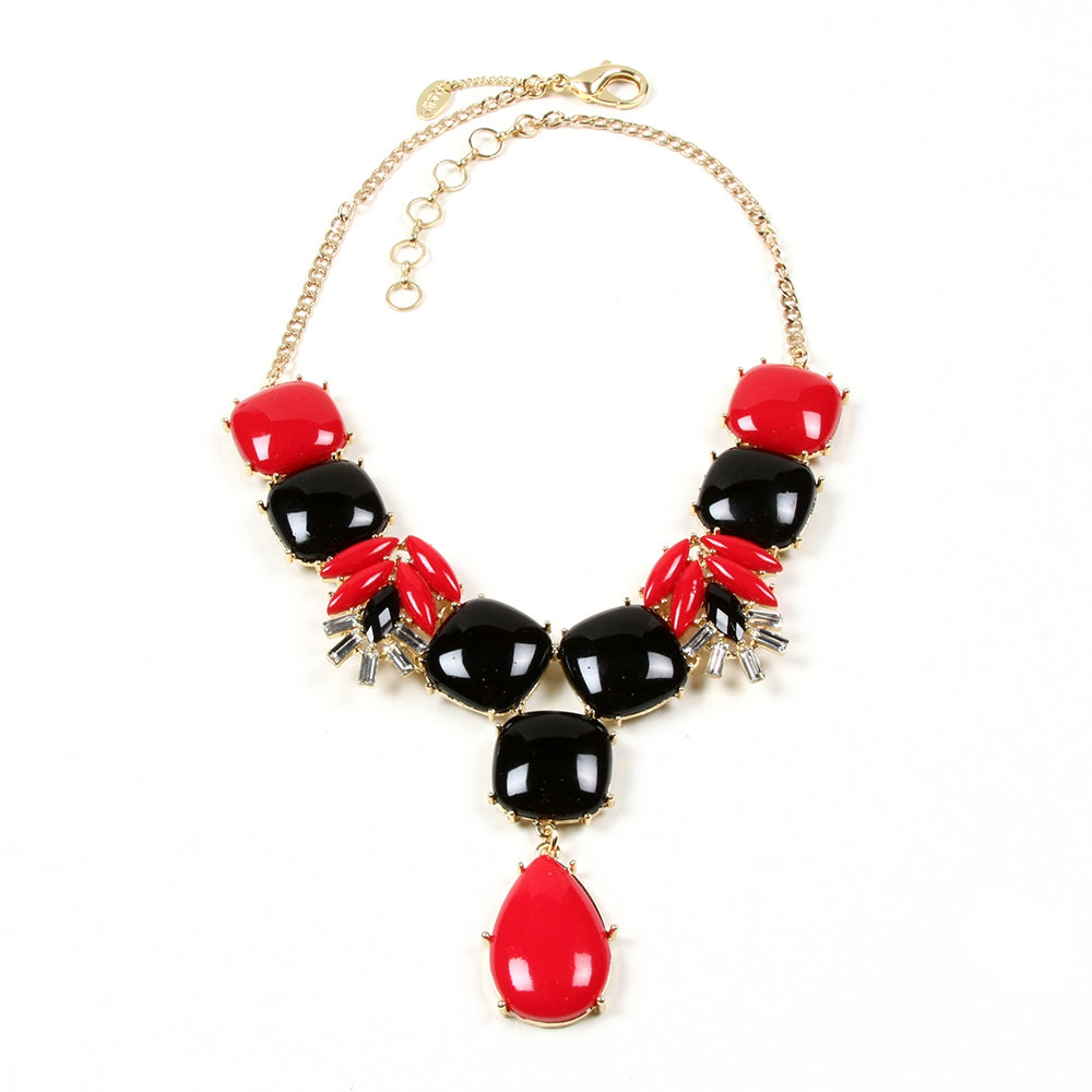 AMRITA NEW YORK Peyton Necklace Black/Ruby