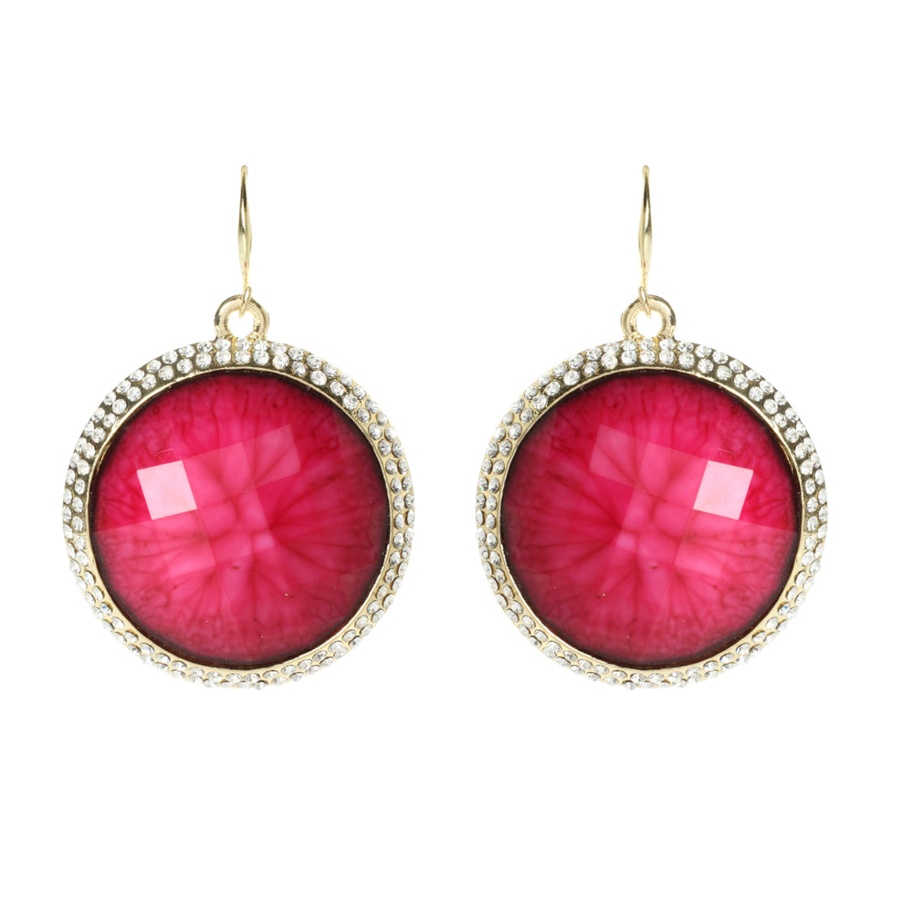 AMRITA NEW YORK Faye Spring Earring Fuschia