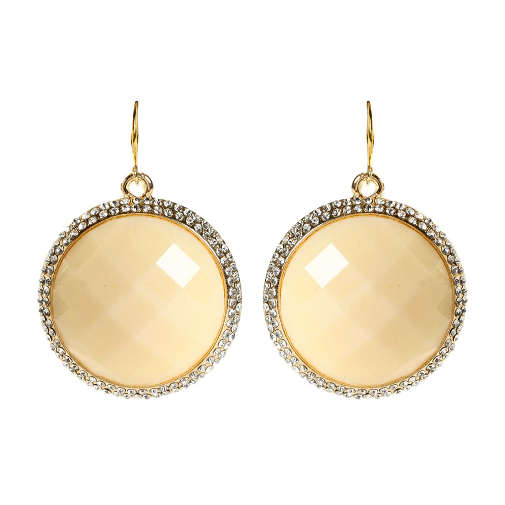 AMRITA NEW YORK Faye Spring Earring White Jade