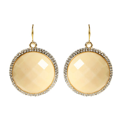 AMRITA NEW YORK Faye Spring Earring White Jade