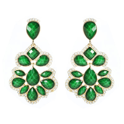 AMRITA NEW YORK Nello Crystal Earring Evergreen