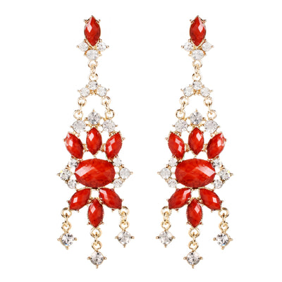 AMRITA NEW YORK Mist Island Crystal Earring Coral