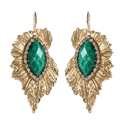 AMRITA NEW YORK Leaf Earring Turquoise