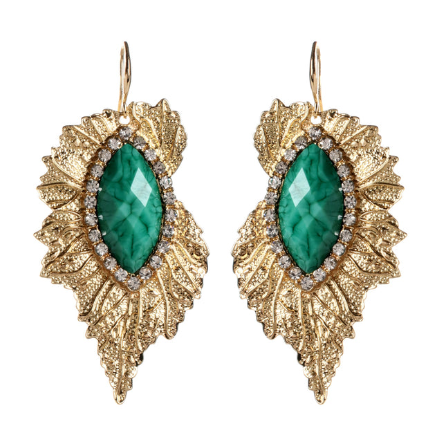 AMRITA NEW YORK Leaf Earring Turquoise