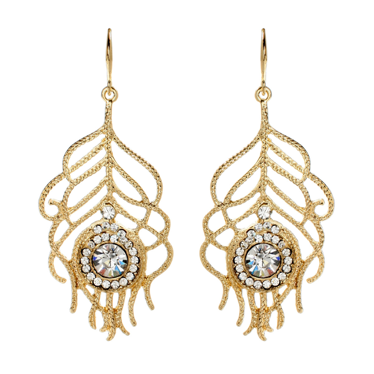 AMRITA NEW YORK Peacock Feather Earring