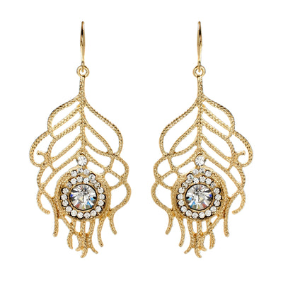 AMRITA NEW YORK Peacock Feather Earring