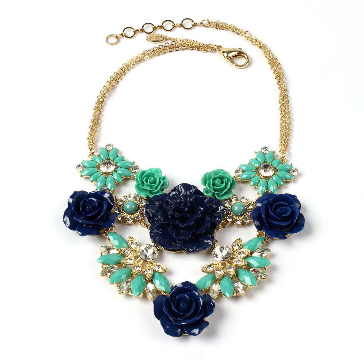 AMRITA NEW YORK Rose Garden Necklace Turq/Blue