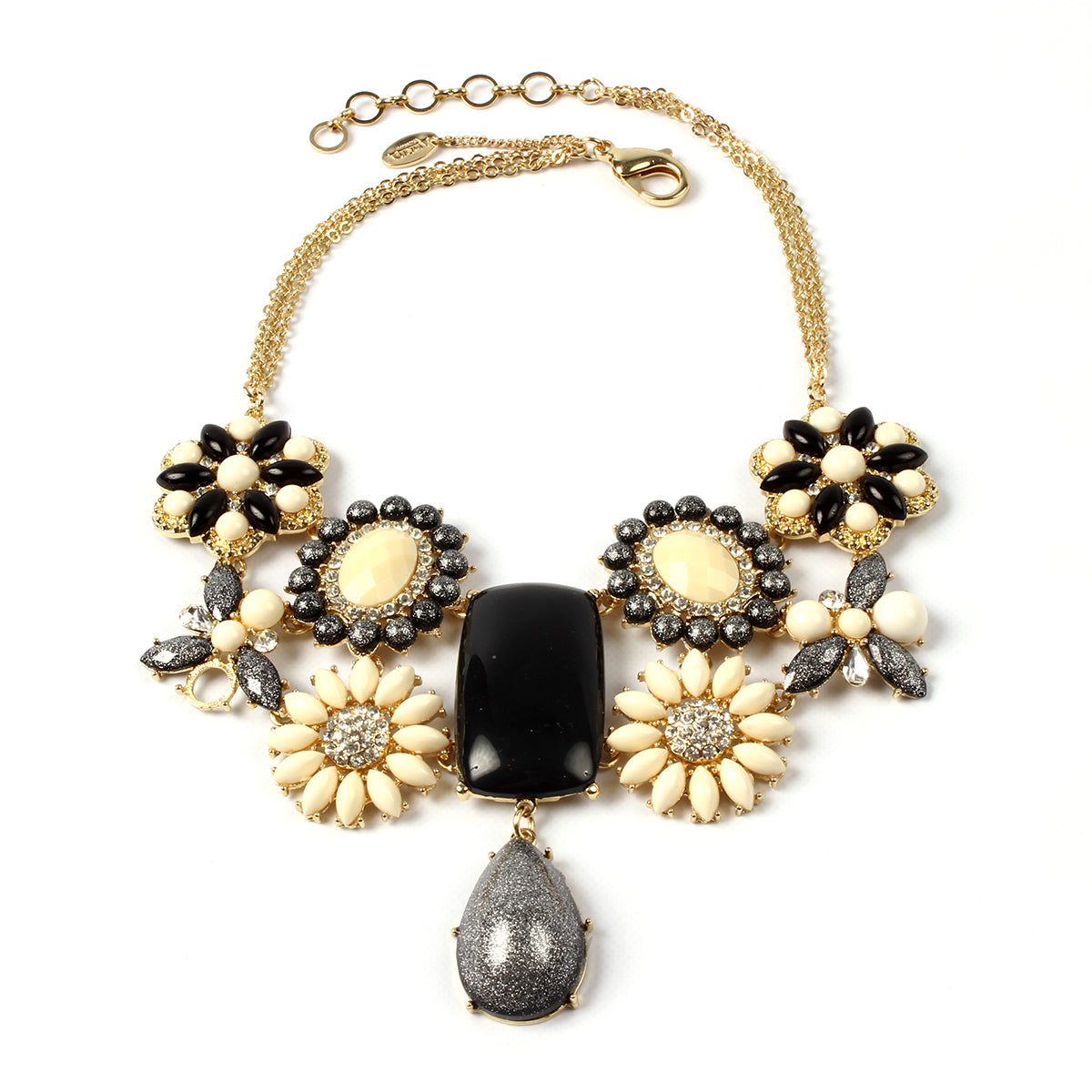 AMRITA NEW YORK Verve Necklace Ivory/Black/Gunmetal