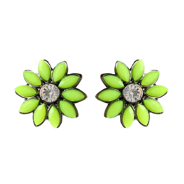 AMRITA NEW YORK Floral Studs Yellow