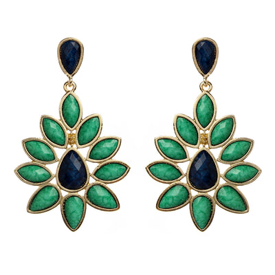 AMRITA NEW YORK Dune Earring Evergreen/Lapis