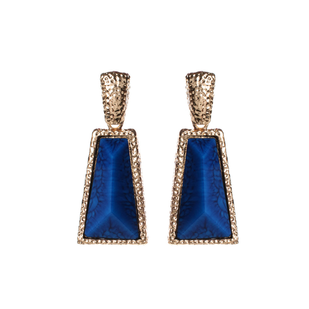 AMRITA NEW YORK Watermill Hammered Earrings Blue Lapis