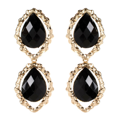 AMRITA NEW YORK Gin Beach Earrings Jet Black