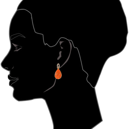 AMRITA NEW YORK Park Avenue Rose Earring Orange