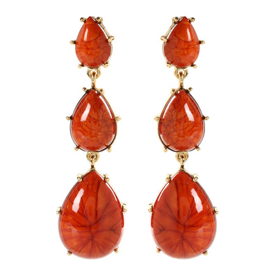 AMRITA NEW YORK Classic Teardrop Earring Coral