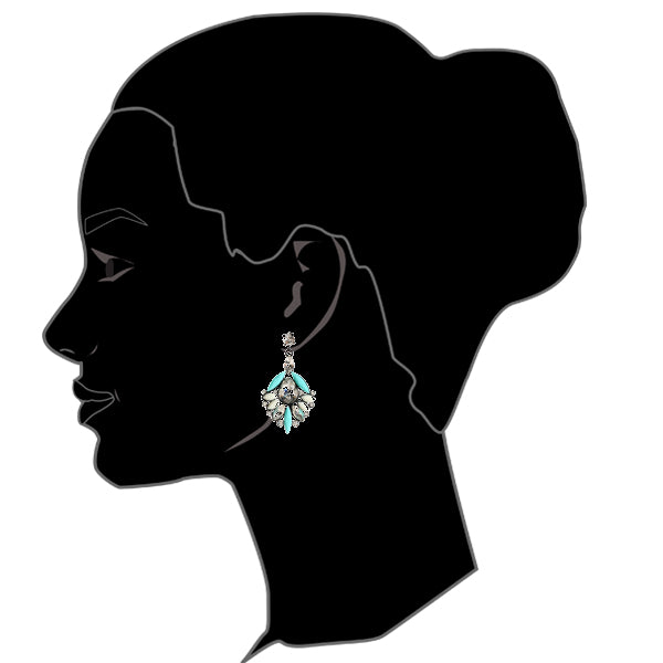 AMRITA NEW YORK Bellisimo Earrings Blue/Ivory