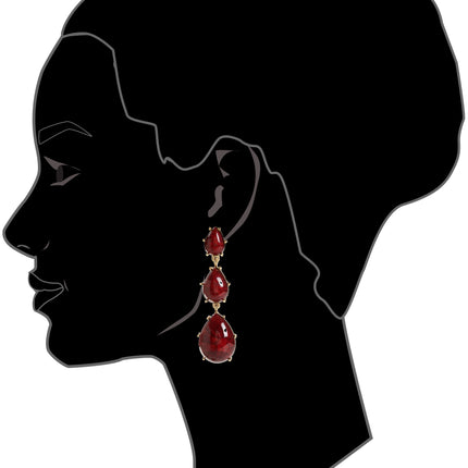 AMRITA NEW YORK Classic Teardrop Earring Ruby