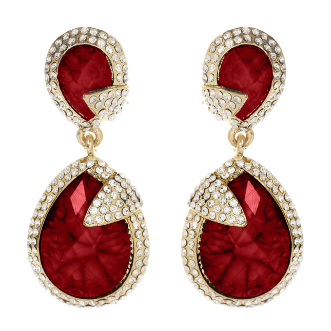 AMRITA NEW YORK Pave Riverside Earring Ruby